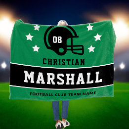 Polar Manta de fútbol personalizada con nombre y número