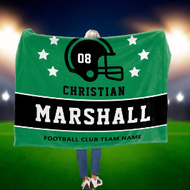 Polar Manta de fútbol personalizada con nombre y número 