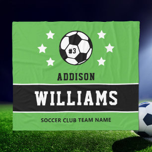 Polar Manta de fútbol personalizada con nombre y número 