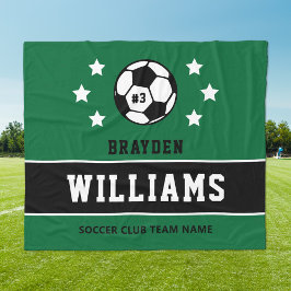 Polar Manta de fútbol personalizada con nombre y número 