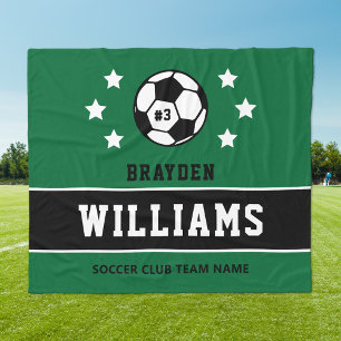 Polar Manta de fútbol personalizada con nombre y número 