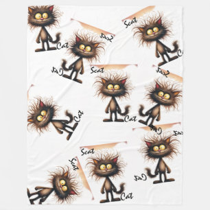 Polar Manta de Gato Scat Cat Divertido y Pelo Salvaje