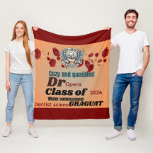 Manta de graduación de dentista acogedora y califi