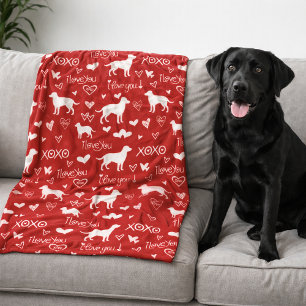 Polar Manta de Labrador Retriever con Doodles de Corazón