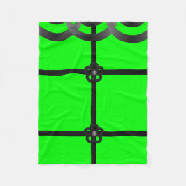 Polar manta de lana de personalizado verde negro