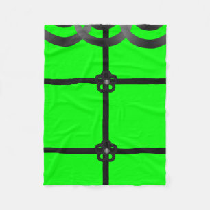 Polar manta de lana de personalizado verde negro