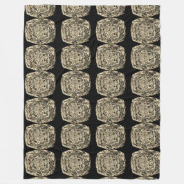 Polar manta de lana negra y dorada