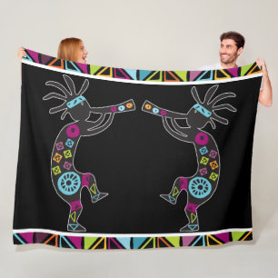 Polar Manta de lana Southwestern Kokopelli