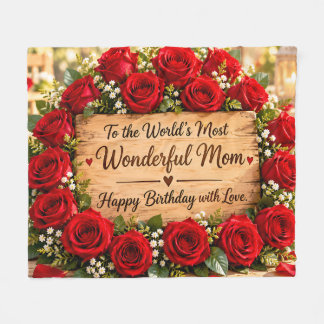 Polar Manta de lanzamiento de rosas rojas Wonderful Mom
