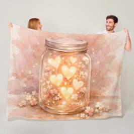 Polar Manta de lanzamiento de tarro de corazón romántico
