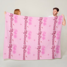 Manta de lanzamiento suave rosa para niñas con gra