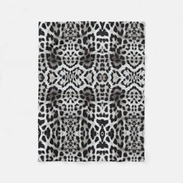 Polar Manta de leopardo en blanco y negro (Anverso)