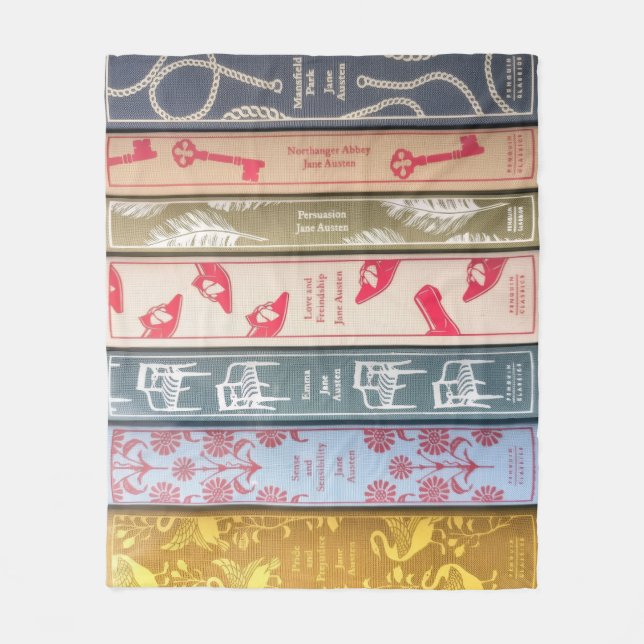 Polar Manta de libros de Jane Austen (Anverso)