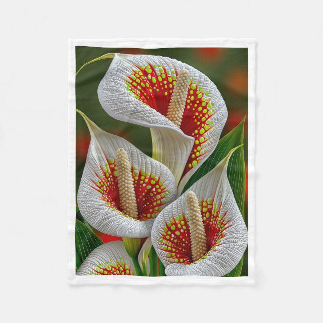 Polar Manta de Lirios de Calla Blancos Exóticos (Anverso)