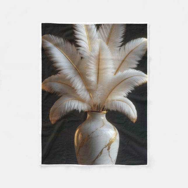 Polar Manta de lujo ADOM White Feather Vase (Anverso)
