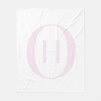 Polar Manta de lujo con monograma inicial rosa personali