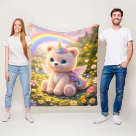 Polar Manta de lujo de unicornio de osito de peluche
