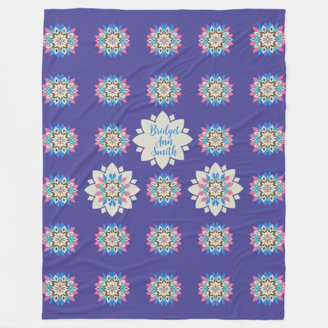 Polar Manta de Mandala Morada 60 x 80 (Anverso)