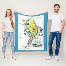 Manta de mapa vintage de Delaware Maryland