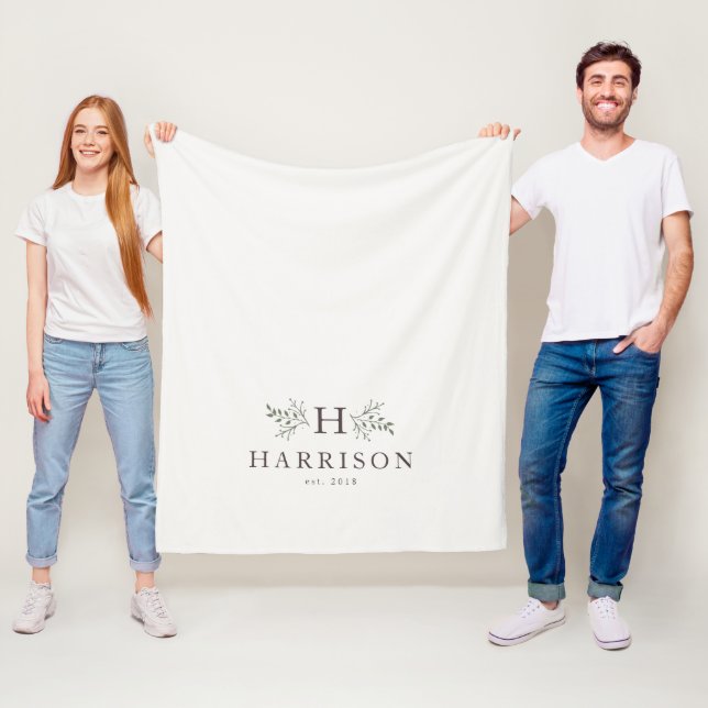 Polar Manta de monograma rústico (In situ)