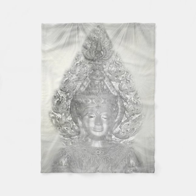 Polar manta de moscas de buddha plateado (Anverso)