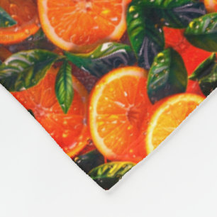 Polar Manta de Naranjas y Hojas Frescas