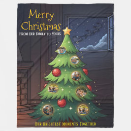 Polar Manta de Navidad con Foto del Árbol de la Familia 