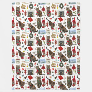 Polar Manta de Navidad de gato