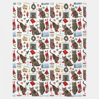 Polar Manta de Navidad de gato