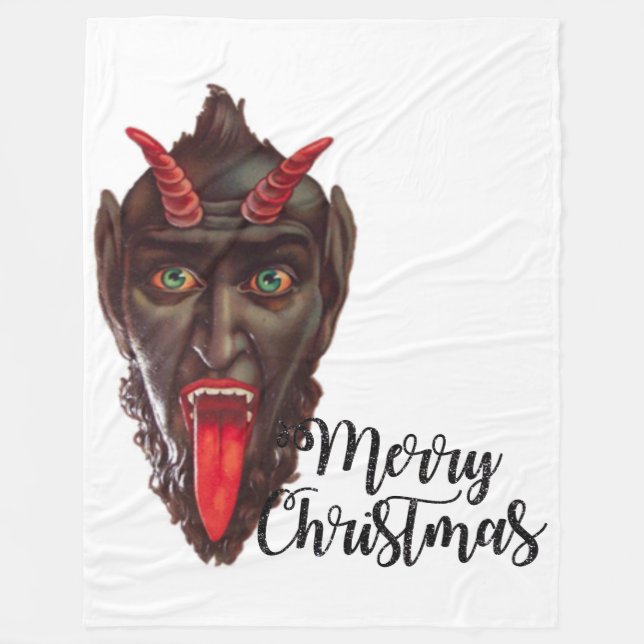 Polar manta de navidad de krampus (Anverso)