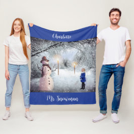 Polar Manta de Navidad de Muñeco de Nieve para Niño