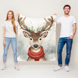 Polar Manta de Navidad de Reno Cute para Invierno Cálido