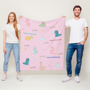 Polar Manta de Navidad de T-Rex Dinosaurio Adorable para