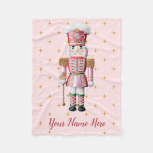 Polar Manta de Navidad personalizada de cascanueces rosa