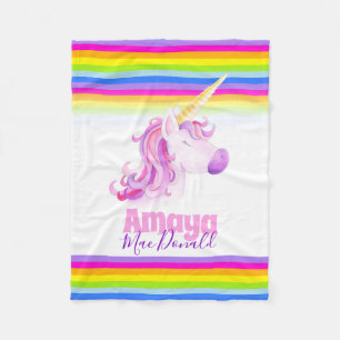 Polar Manta de nombre de arcoiris unicornio