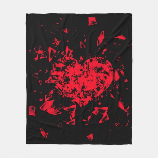 Polar Manta de peluche Corazón Roto (Anverso)