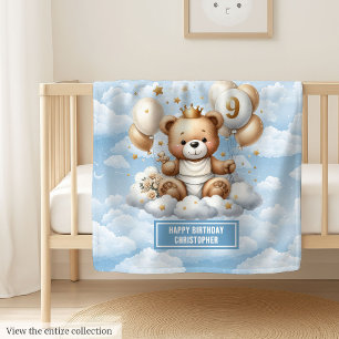 Polar Manta de peluche de oro azul personalizada en 9º c