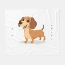 Manta de perro Dachshund linda – Mascota ilustrada
