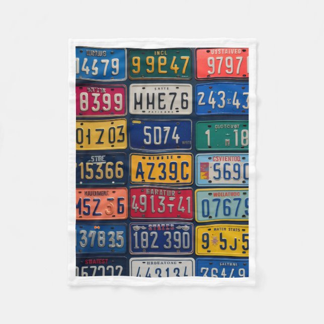 Polar Manta de Placas de Matrícula Antiguas ADOM (Anverso)