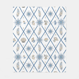 Polar Manta de playa de conchas de mar azules - Estrella