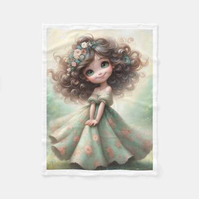 Polar Manta de Princesa de Pelo Rizado (Anverso)