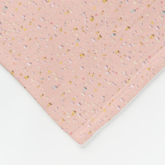 Polar Manta de pulga de confeti rosa suave