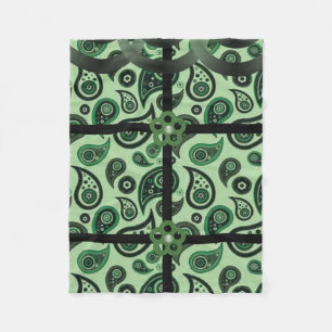 Polar manta de pulga de personalizado pasley verde