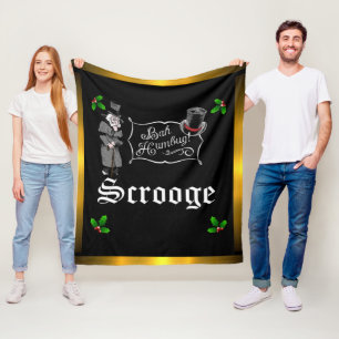 Polar Manta de regalo de Navidad de SCROOGE "Bah Humbug"