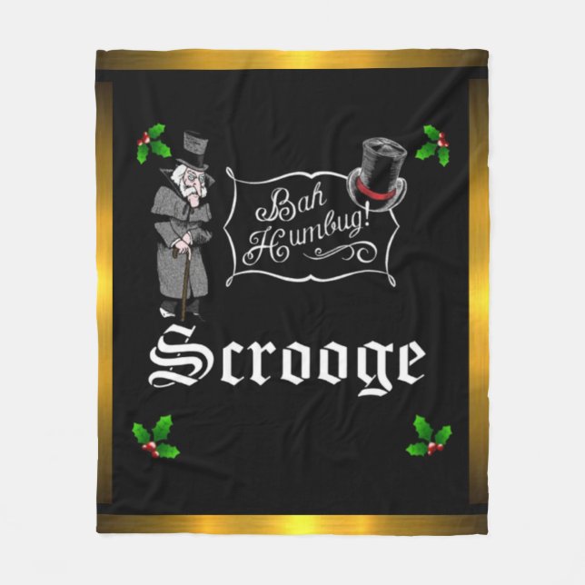 Polar Manta de regalo de Navidad de SCROOGE "Bah Humbug" (Anverso)