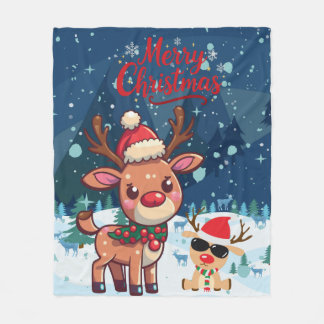Polar Manta de reno de Navidad para niños
