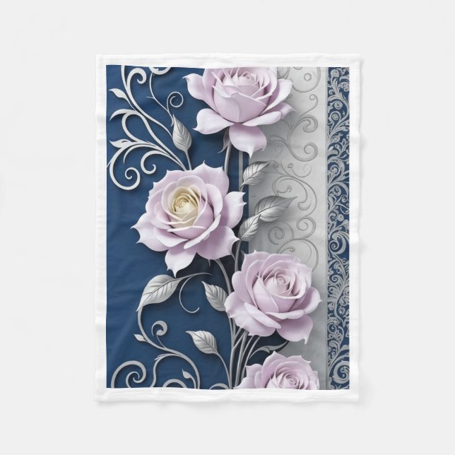 Polar Manta de rosas rosadas pastel ADOM (Anverso)