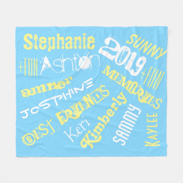 Polar Manta de sol personalizada 8 a 10 nombres (Frente (Horizontal))