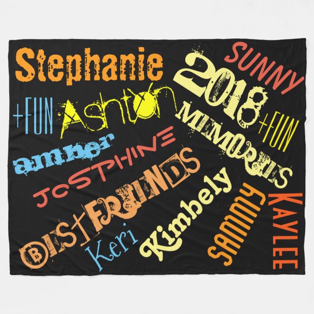 Polar Manta de sol personalizada con 8 a 10 nombres (Frente (Horizontal))