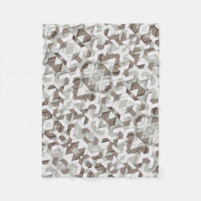 Polar Manta de tapiz geométrica beige ADOM (Anverso)